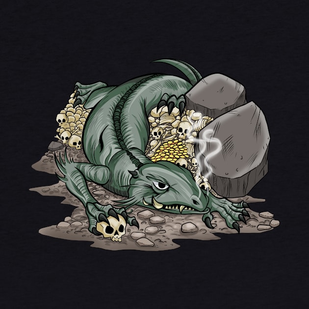 The Guardian of Gold: Fáfnir, the Nordic Mythology Dragon, Illustrated by Arthur Rackham by Holymayo Tee